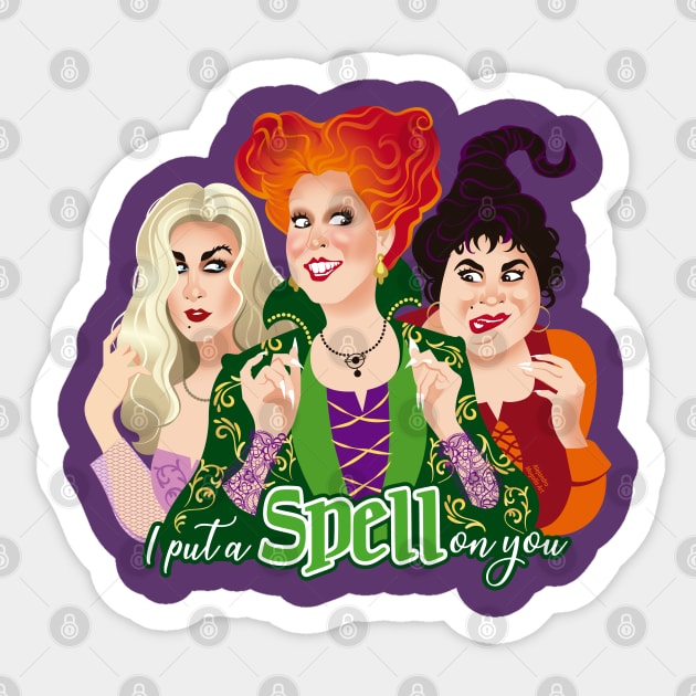 I put a spell on you Sticker by AlejandroMogolloArt